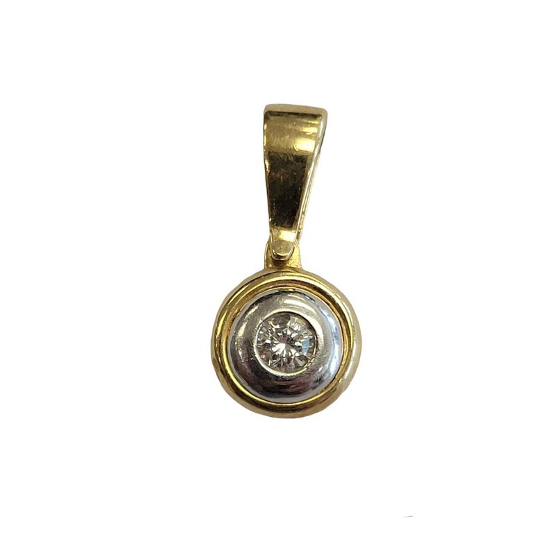 Pen 14kt t/t .20ct rd dia