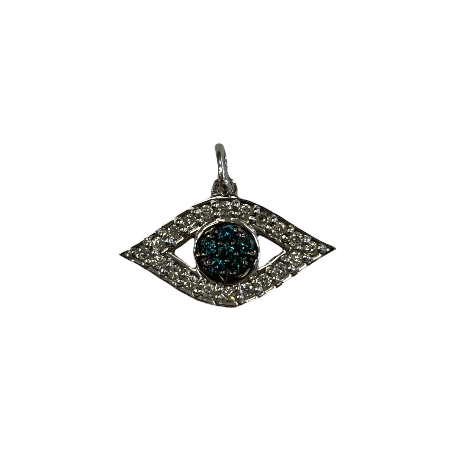 Pen 14kt w/g .26ct rd w/b dia