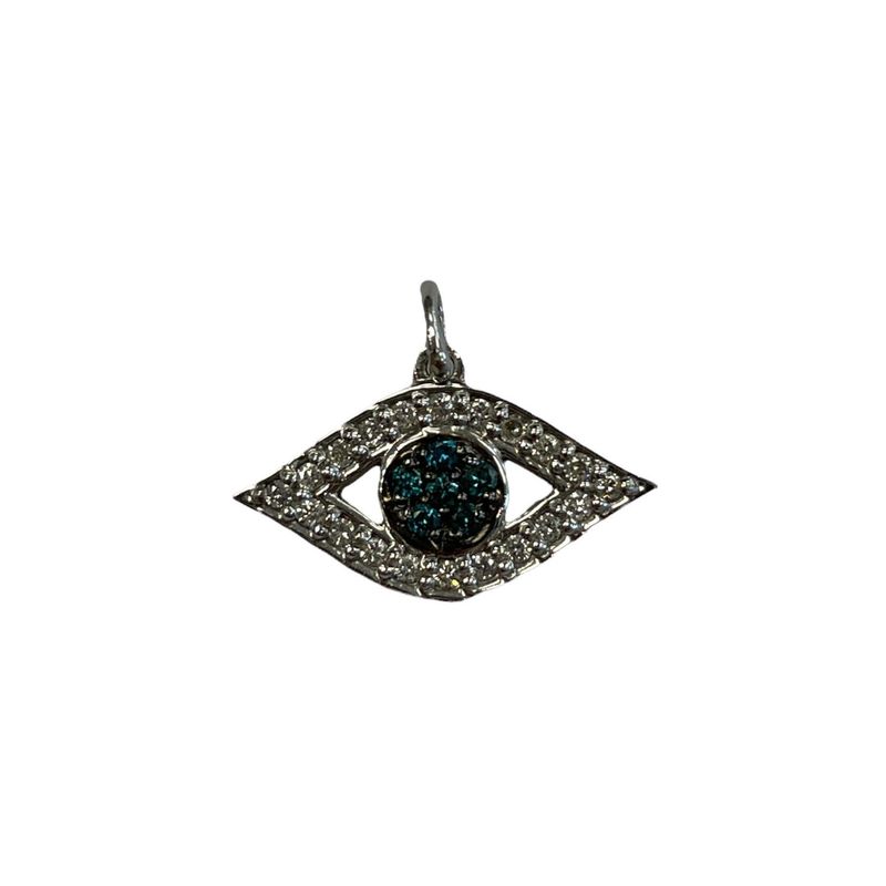 Pen 14kt w/g .26ct rd w/b dia
