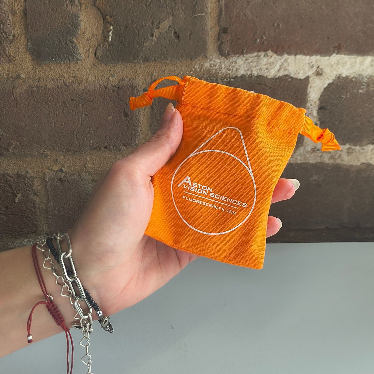 Aston Vision Sciences Branded Cotton Drawstring Pouch