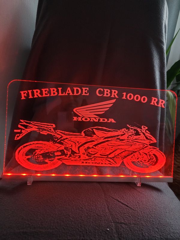 LED beleuchtetes Bild Motorrad Fireblade CBR 1000 RR