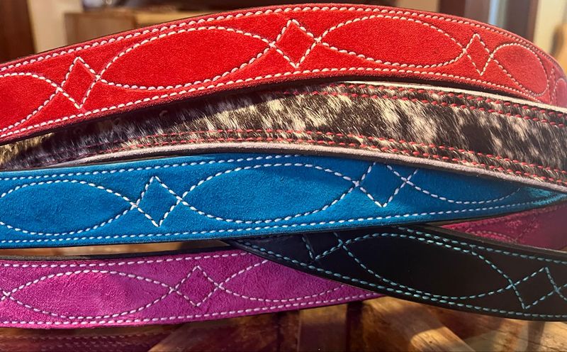 Youth Gunslinger Stitch Leather Belt