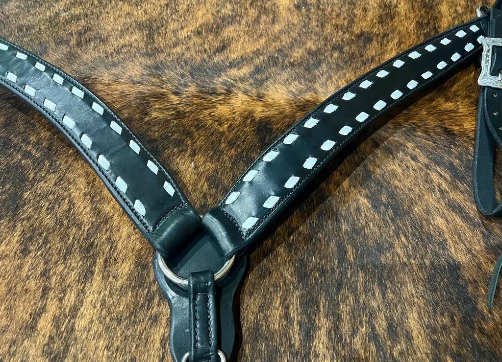 Black Leather Breast Collars