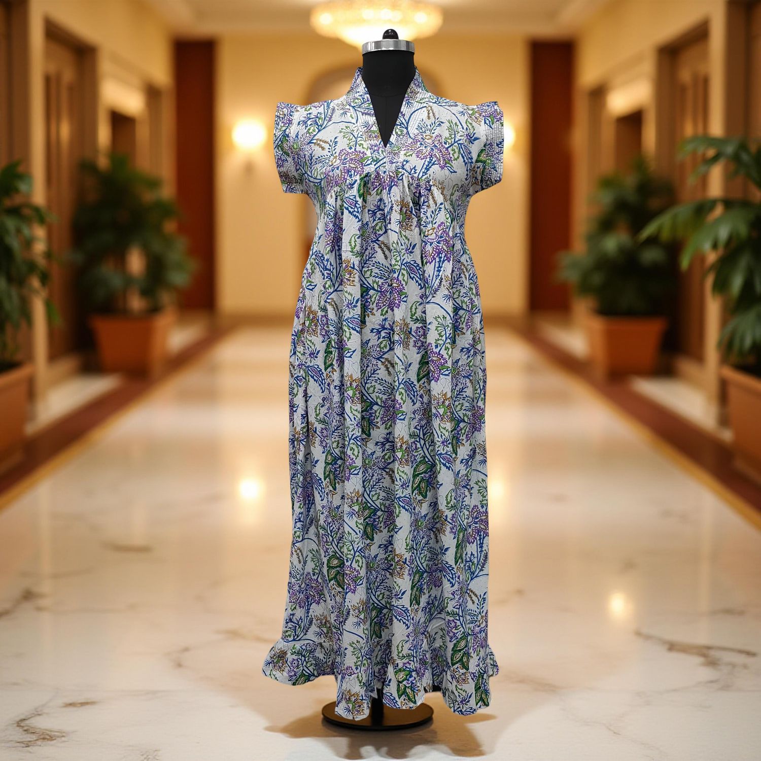 Cotton Jalabiya Dress Amani Crystal 04