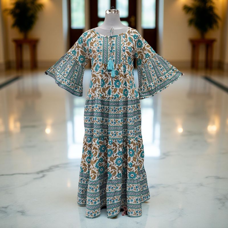 Cotton Jalabiya Double Closh Dress Gaby Crystal 05