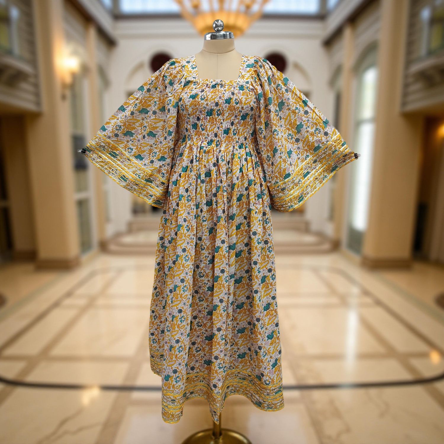 Cotton Jalabiya Double Closh Dress Elzina Crystal 02