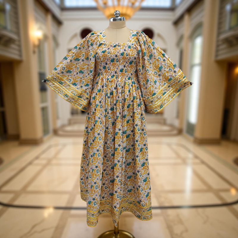 Cotton Jalabiya Double Closh Dress Elzina Crystal 02