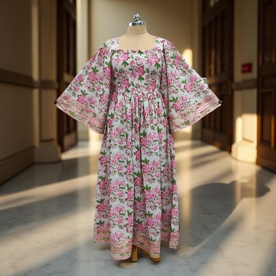 Cotton Jalabiya Double Closh Dress Elzina Crystal 03