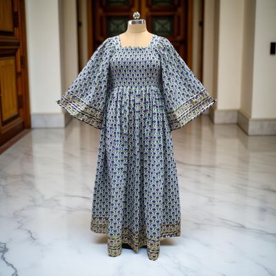 Cotton Jalabiya Double Closh Dress Elzina Crystal 01