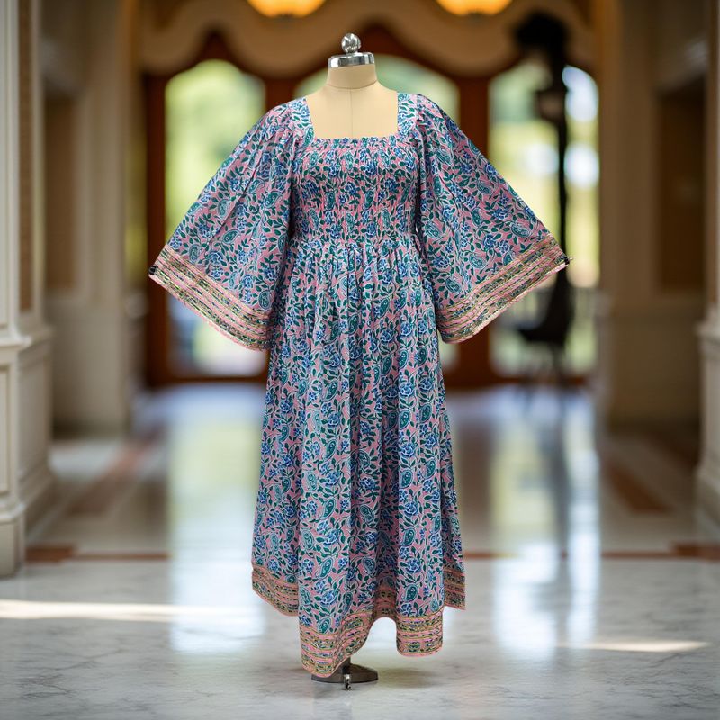 Cotton Jalabiya Double Closh Dress Elzina Crystal 06