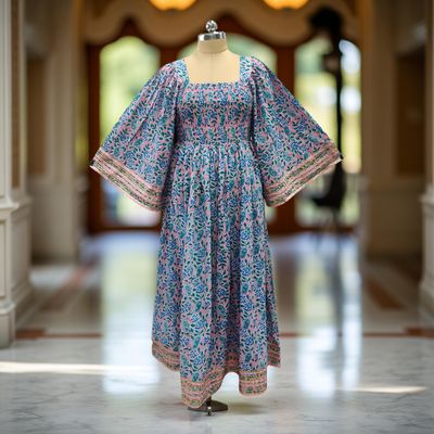 Cotton Jalabiya Double Closh Dress Elzina Crystal 06