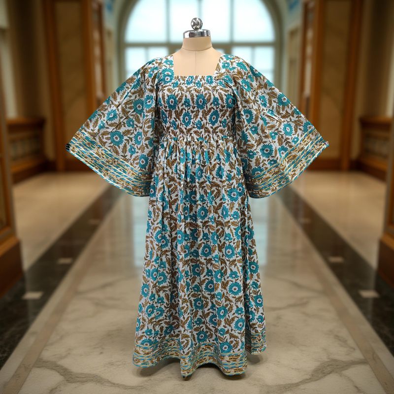 Cotton Jalabiya Double Closh Dress Elzina Crystal 09