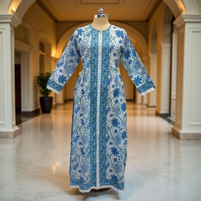 Cotton Jalabiya Dress Bhopali Crystal 01