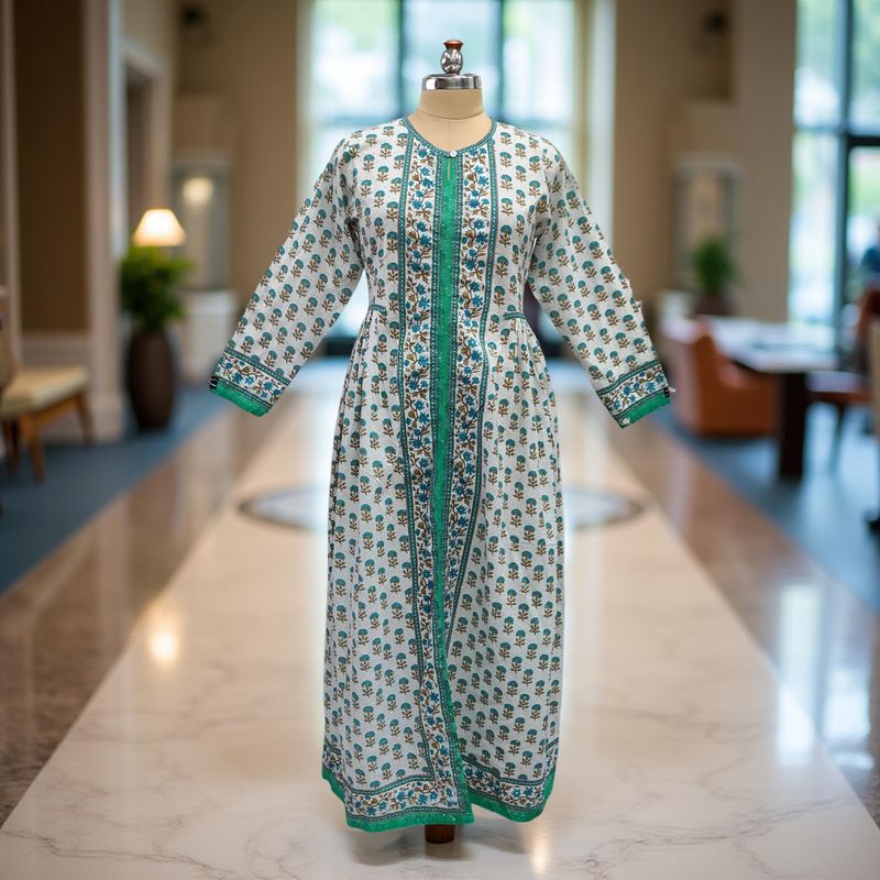Cotton Jalabiya Dress Bhopali Crystal 05