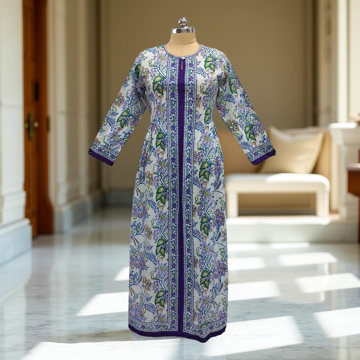 Cotton Jalabiya Dress Bhopali Crystal 04