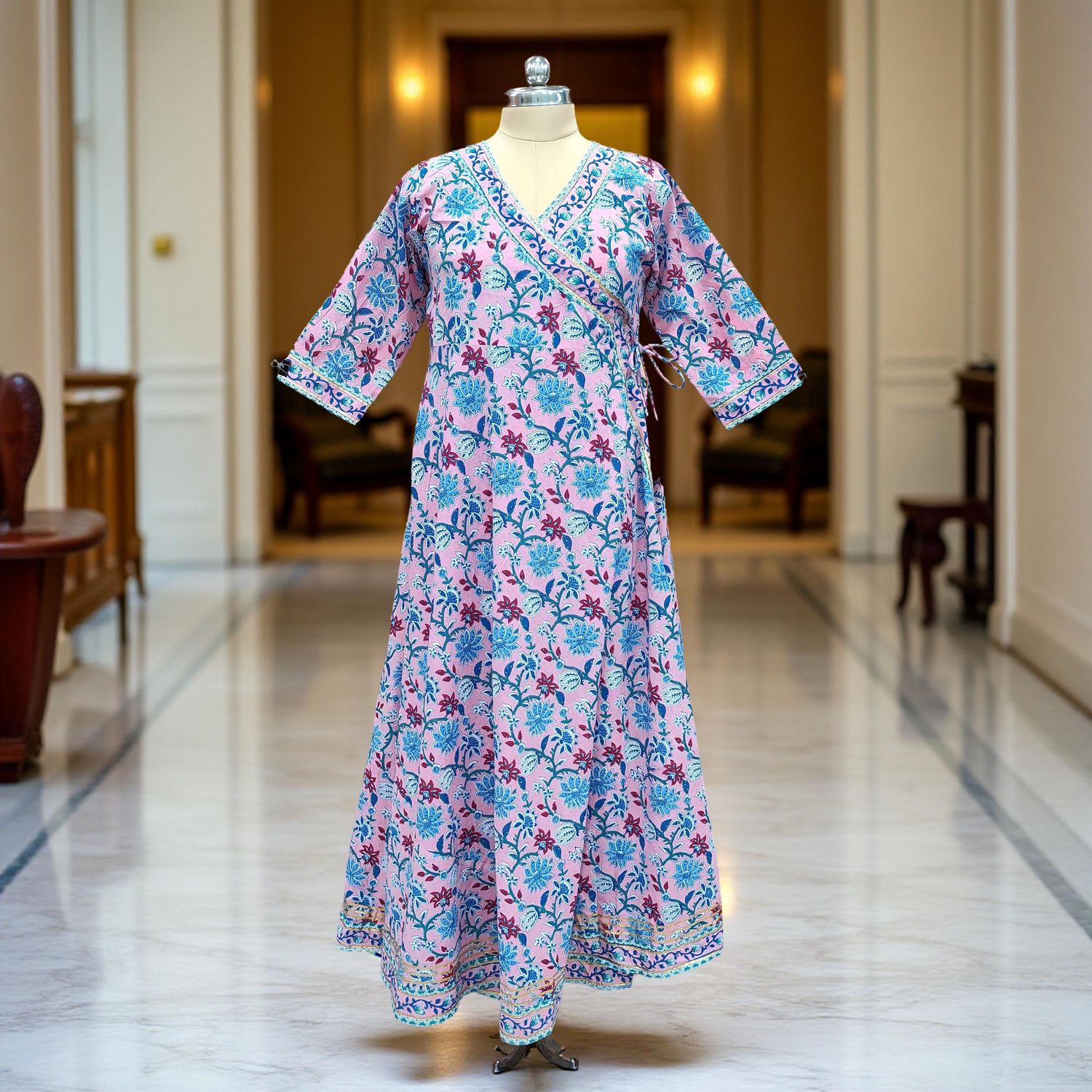 Cotton Jalabiya Double Closh Dress Priam Crystal 08
