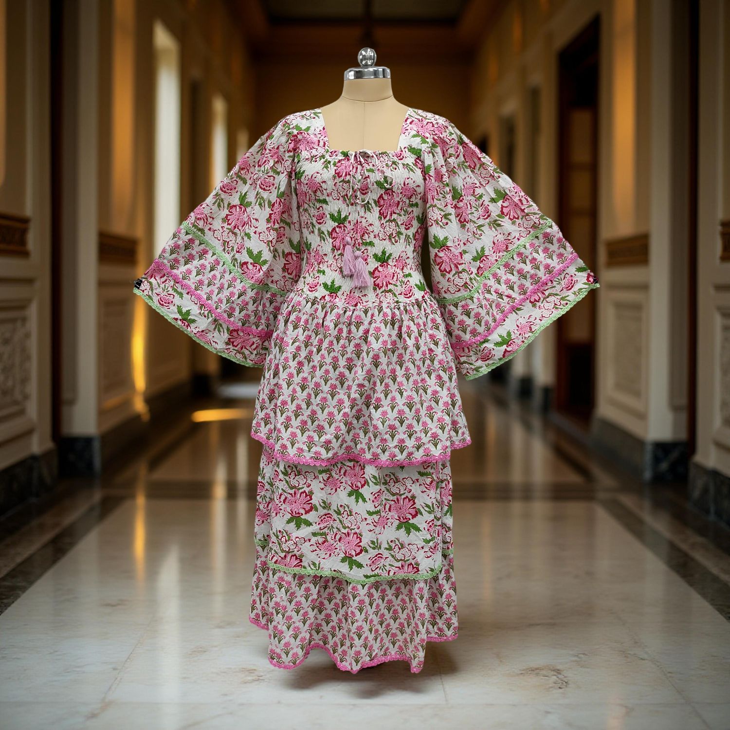 Cotton Jalabiya Double Closh Dress Rahima Crystal 03