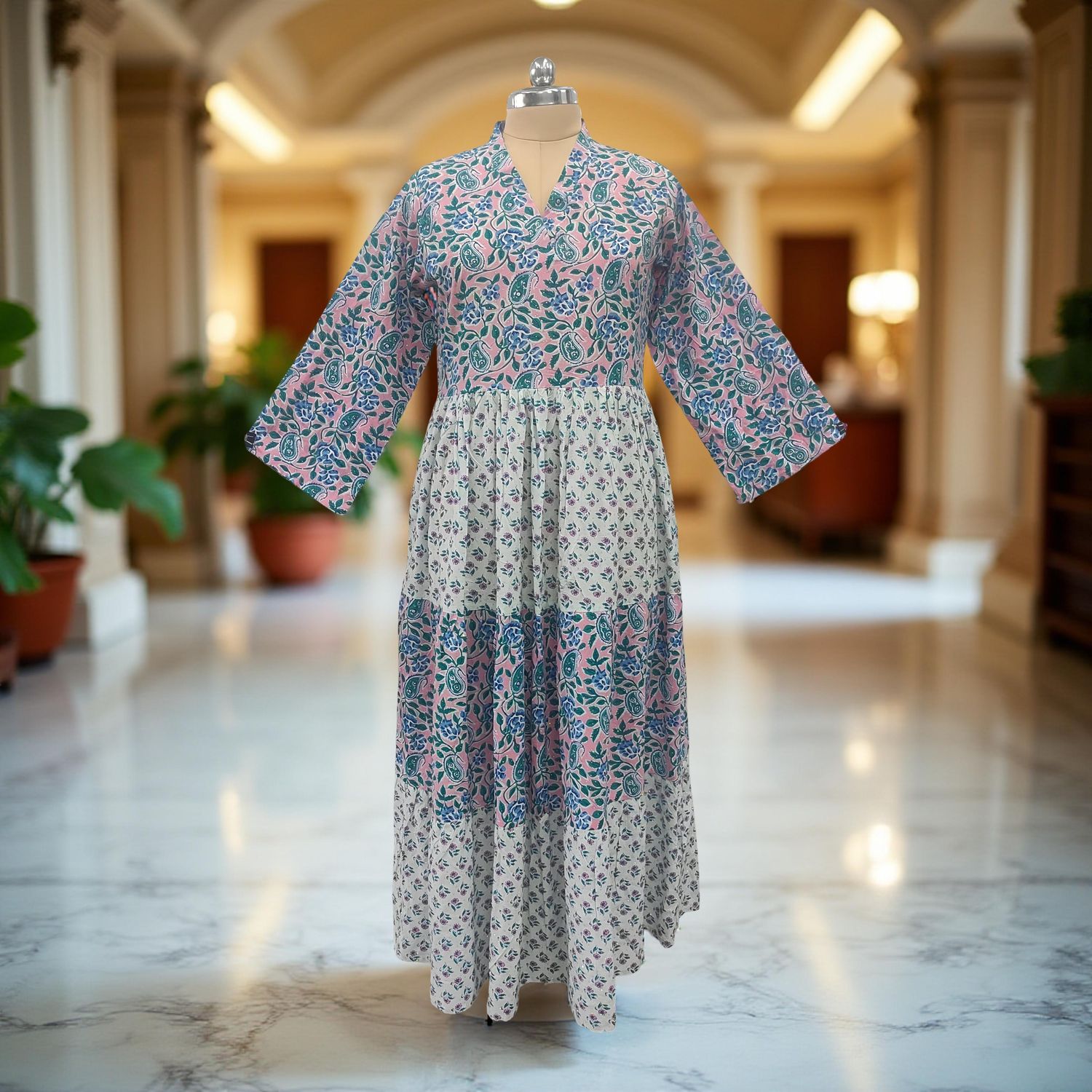 Cotton Jalabiya Dress Maldives Crystal 01