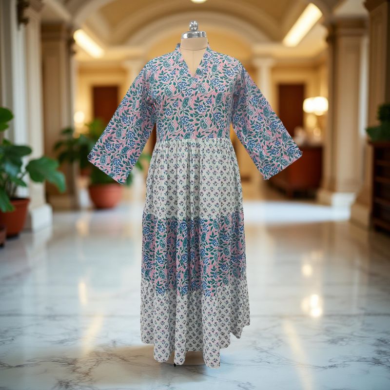 Cotton Jalabiya Dress Maldives Crystal 01