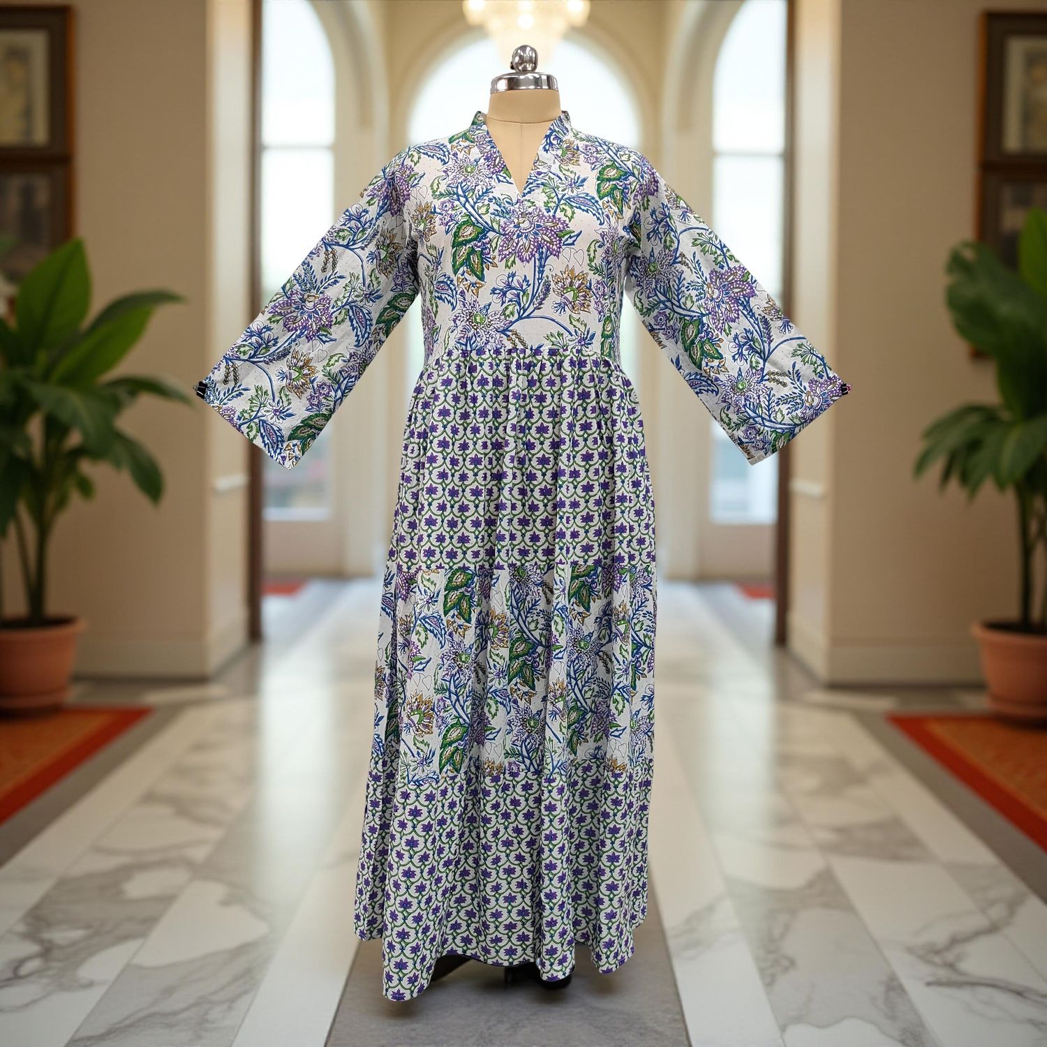 Cotton Jalabiya Dress Maldives Crystal 09