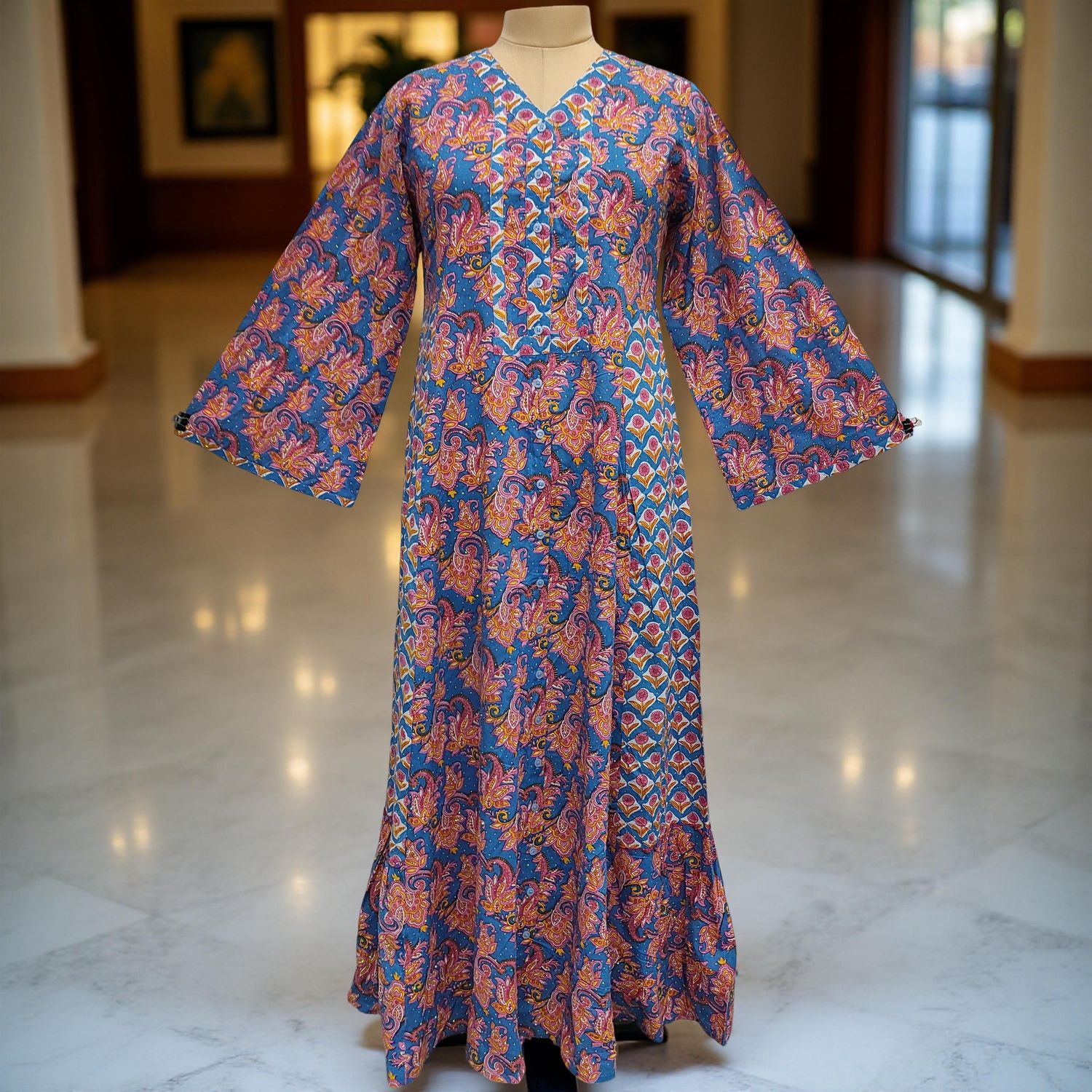 Cotton Jalabiya Dress Tulip Crystal 04