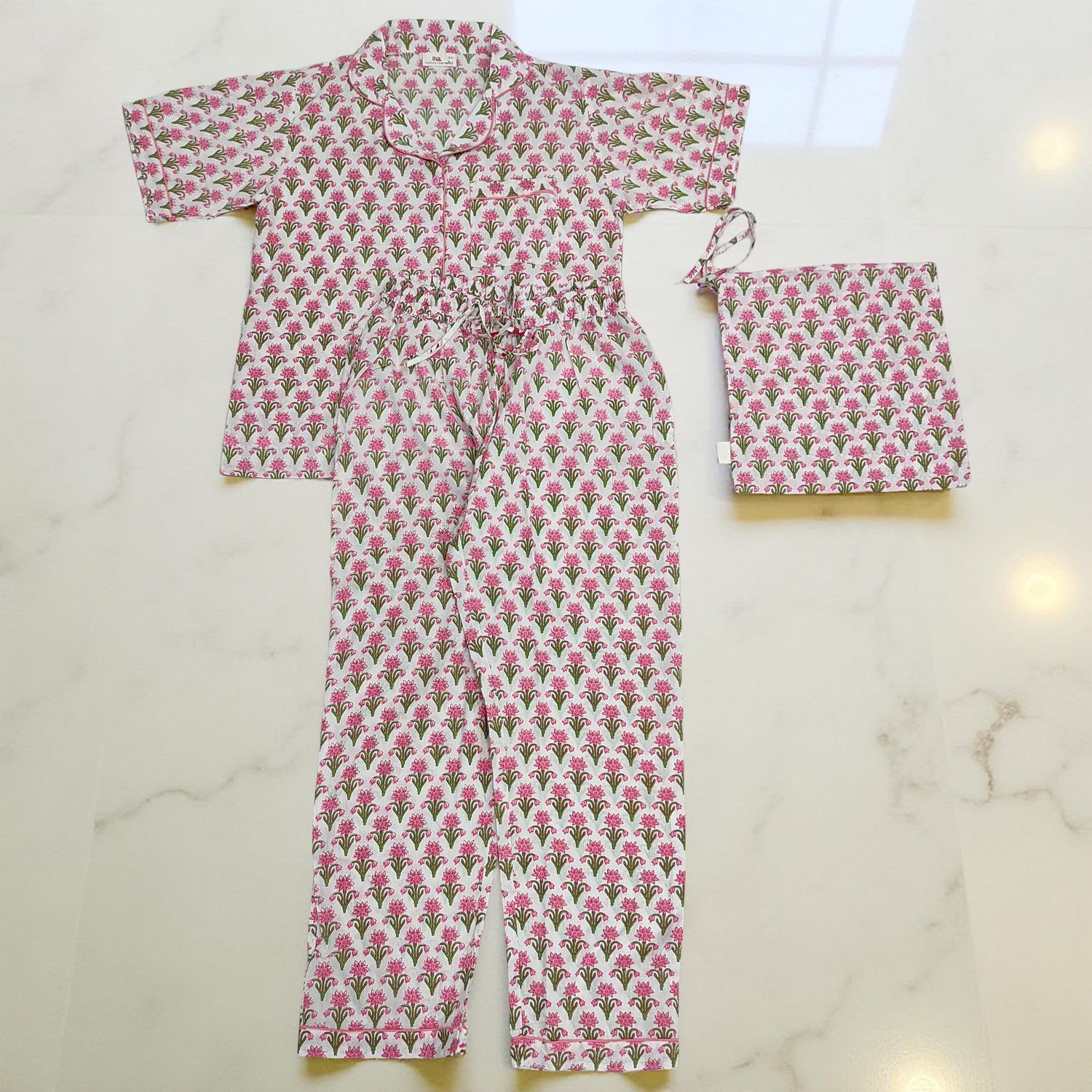 Cotton Short Sleeves Pajama Set 02
