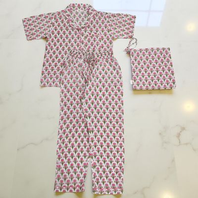 Cotton Short Sleeves Pajama Set 02