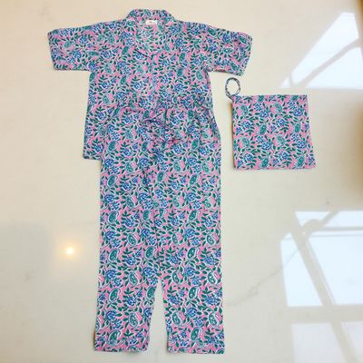Cotton Short Sleeves Pajama Set 03