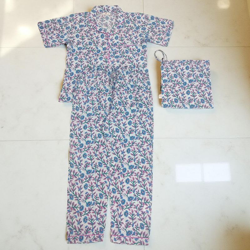 Cotton Short Sleeves Pajama Set 06