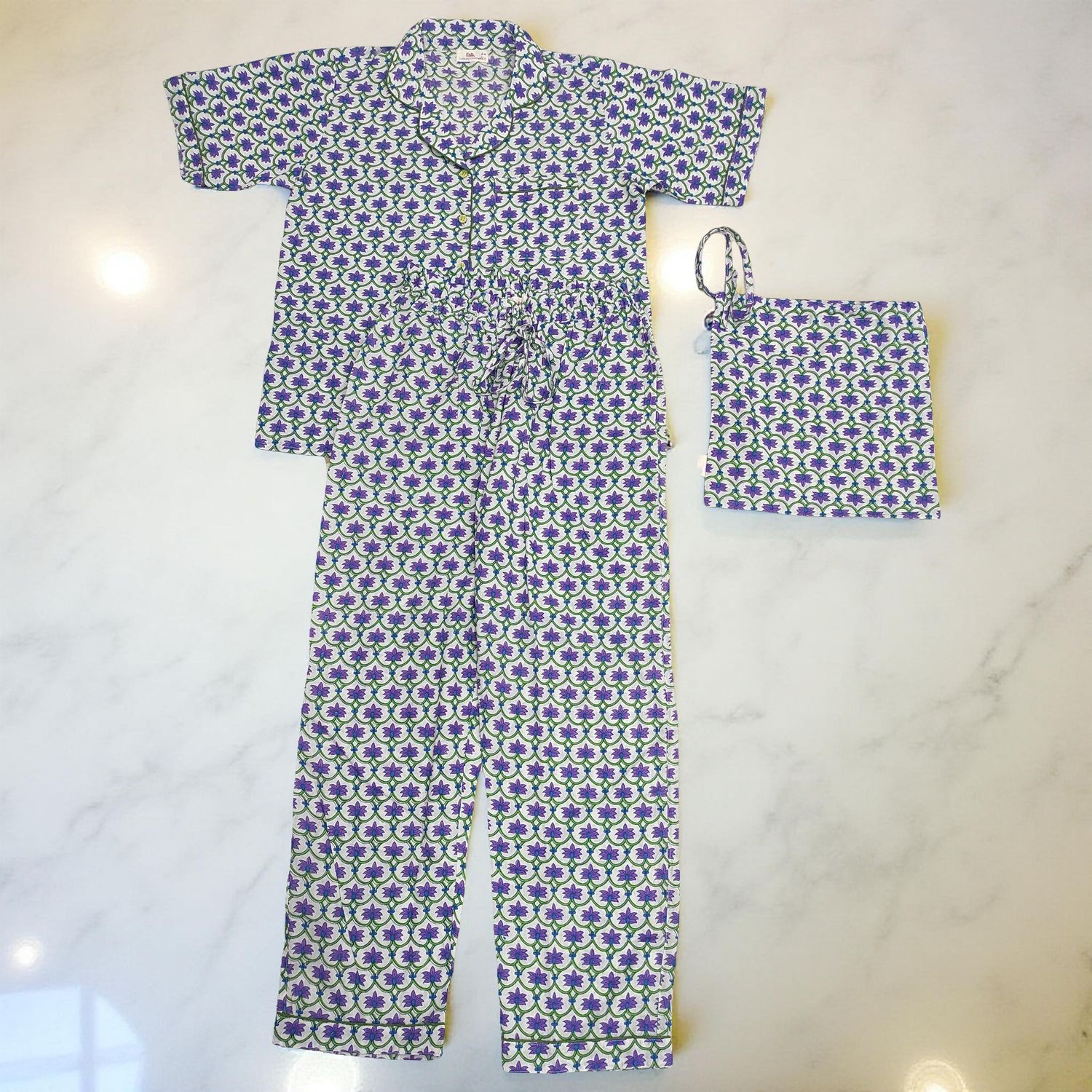 Cotton Short Sleeves Pajama Set 10