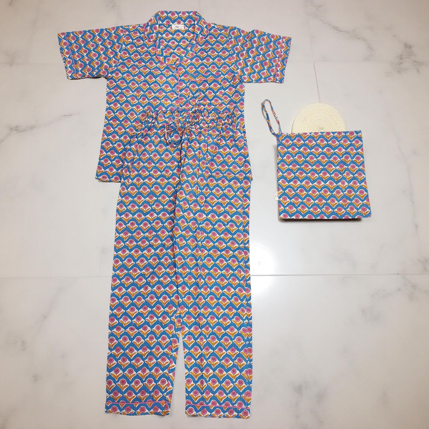 Cotton Short Sleeves Pajama Set 15