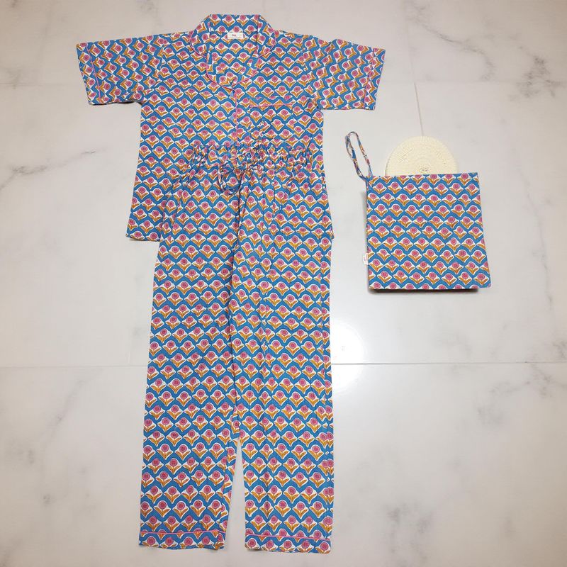 Cotton Short Sleeves Pajama Set 15