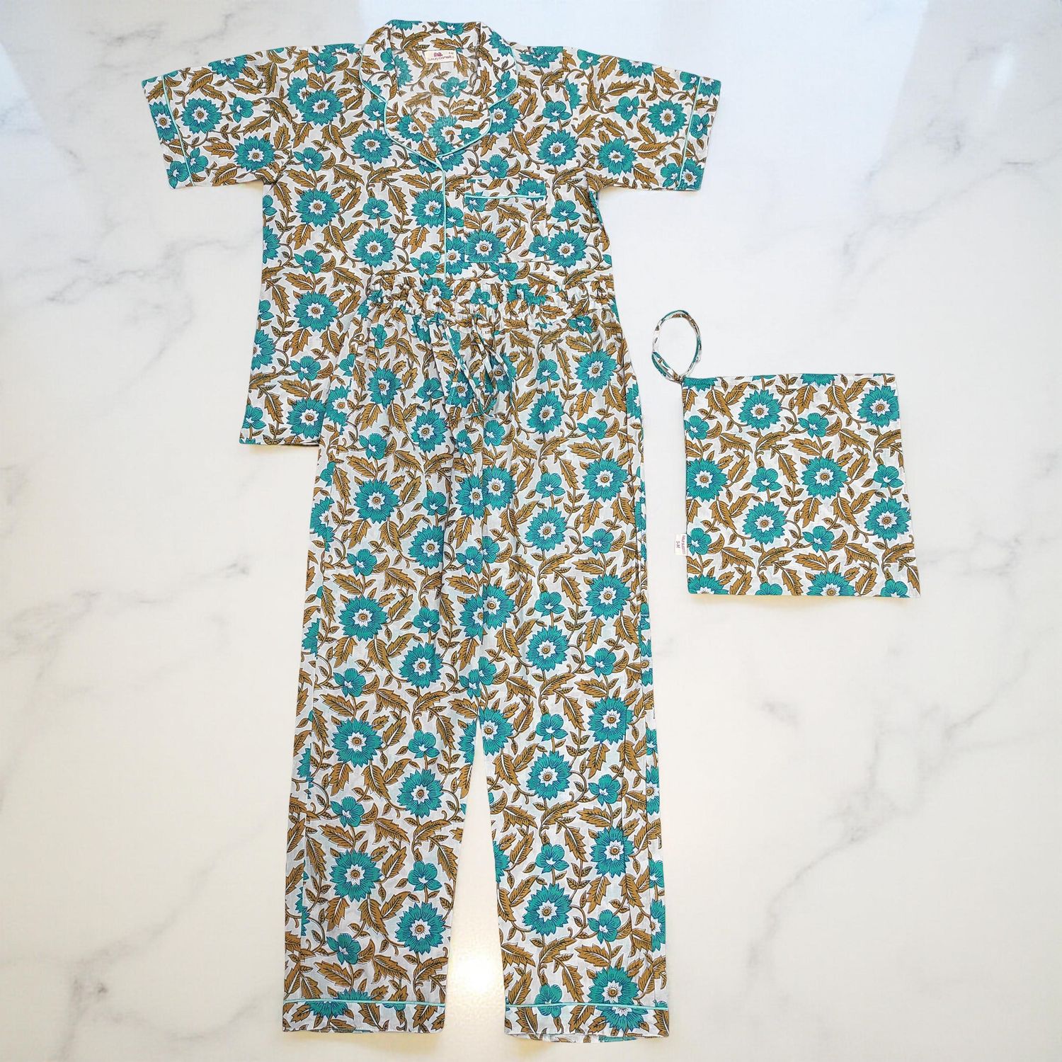 Cotton Short Sleeves Pajama Set 01