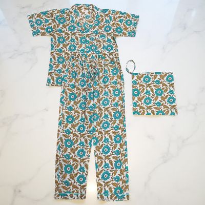 Cotton Short Sleeves Pajama Set 01