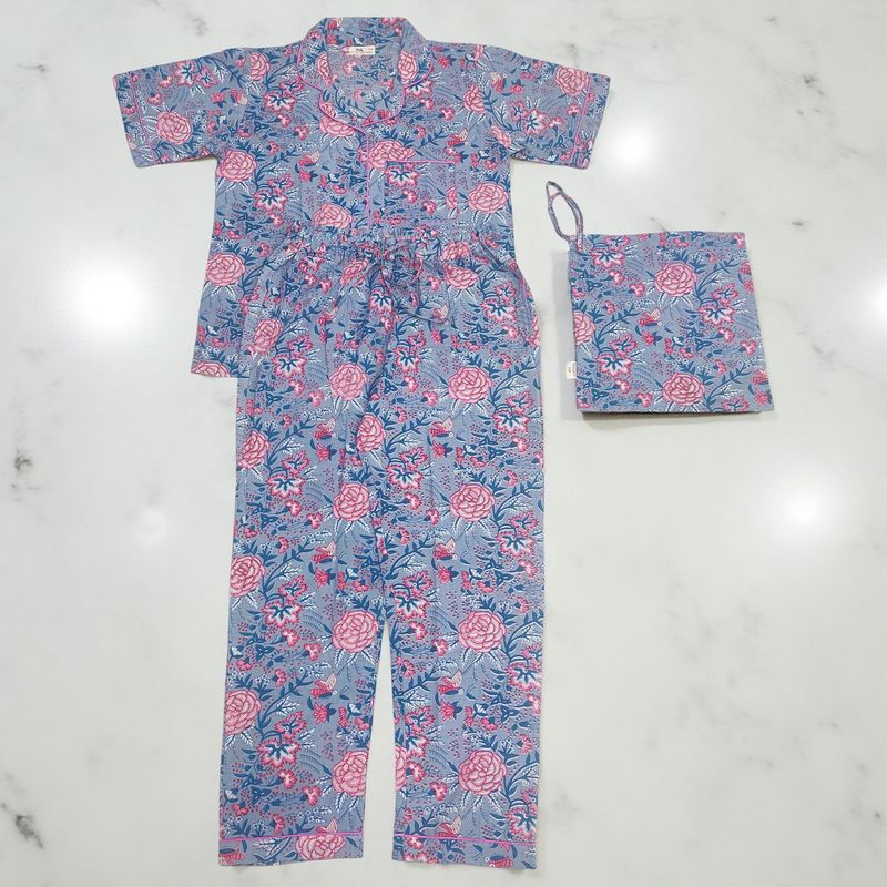 Cotton Short Sleeves Pajama Set 07
