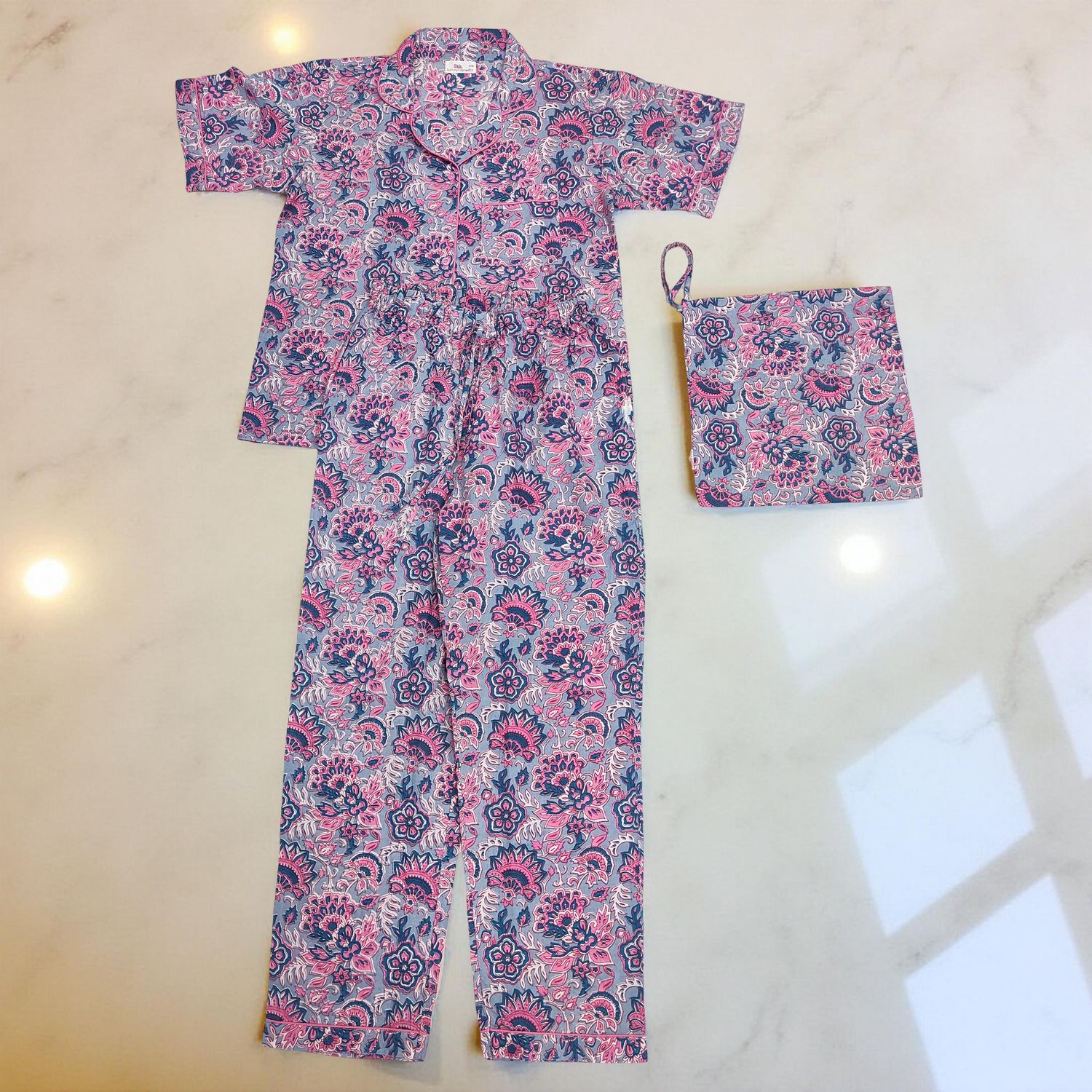 Cotton Short Sleeves Pajama Set 17