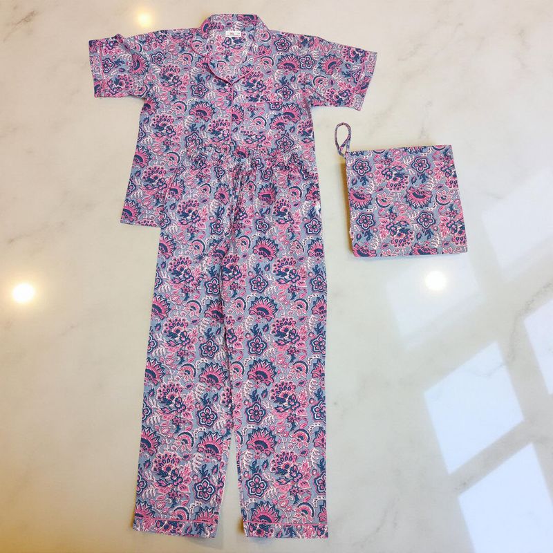Cotton Short Sleeves Pajama Set 17