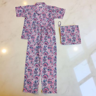 Cotton Short Sleeves Pajama Set 17