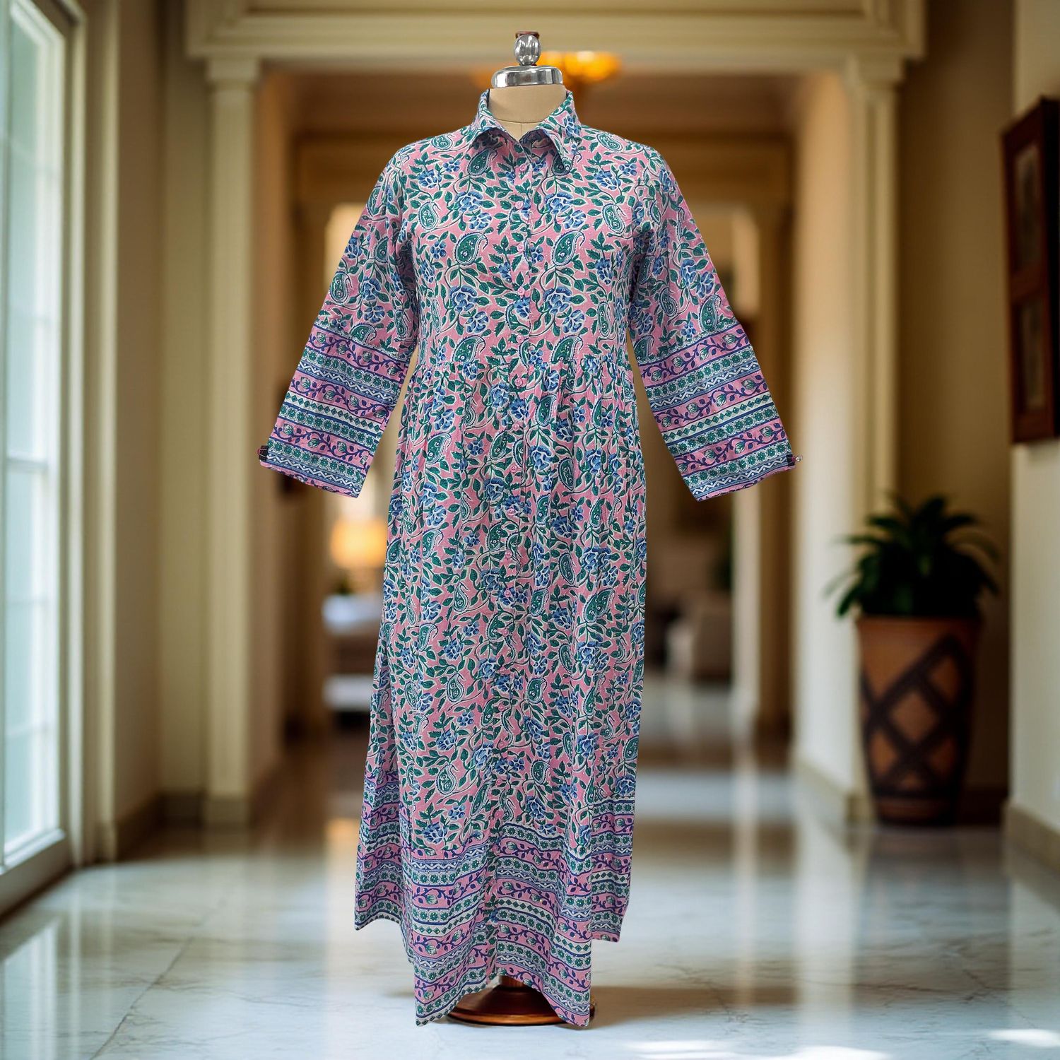 Cotton Jalabiya Dress Ana Crystal 03