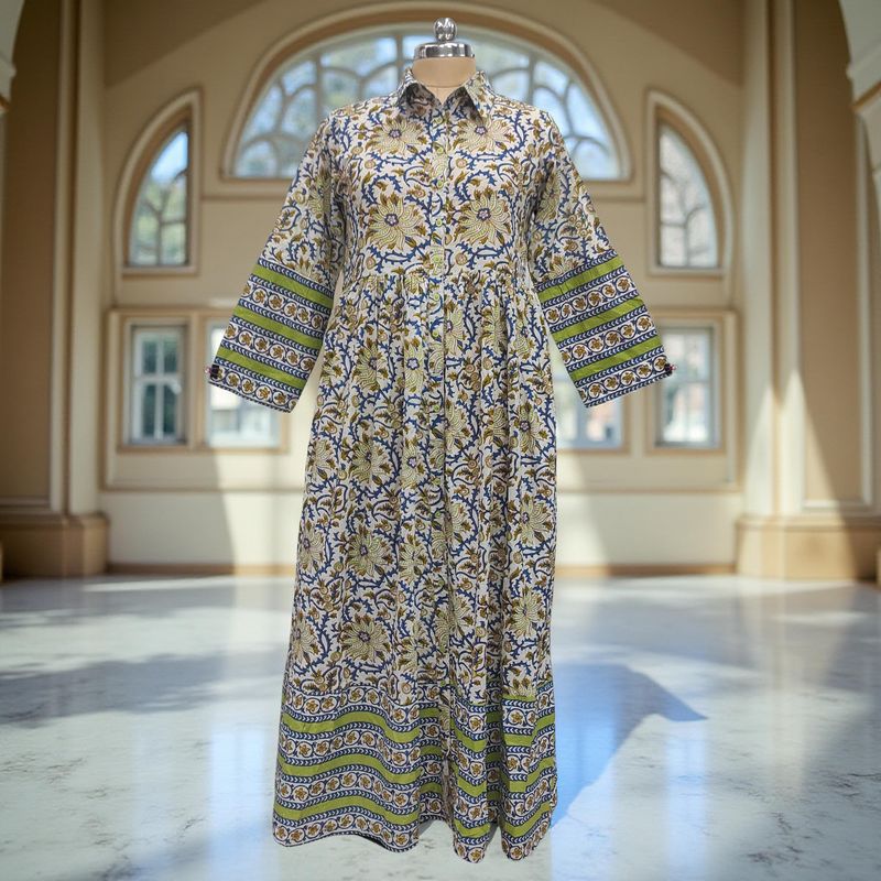 Cotton Jalabiya Dress Ana Crystal 01