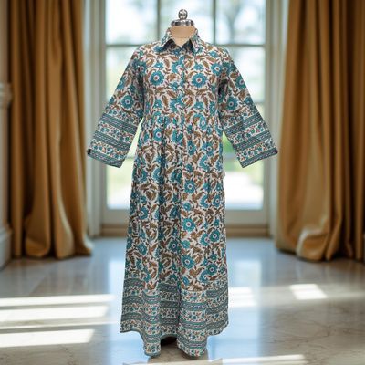 Cotton Jalabiya Dress Ana Crystal 08