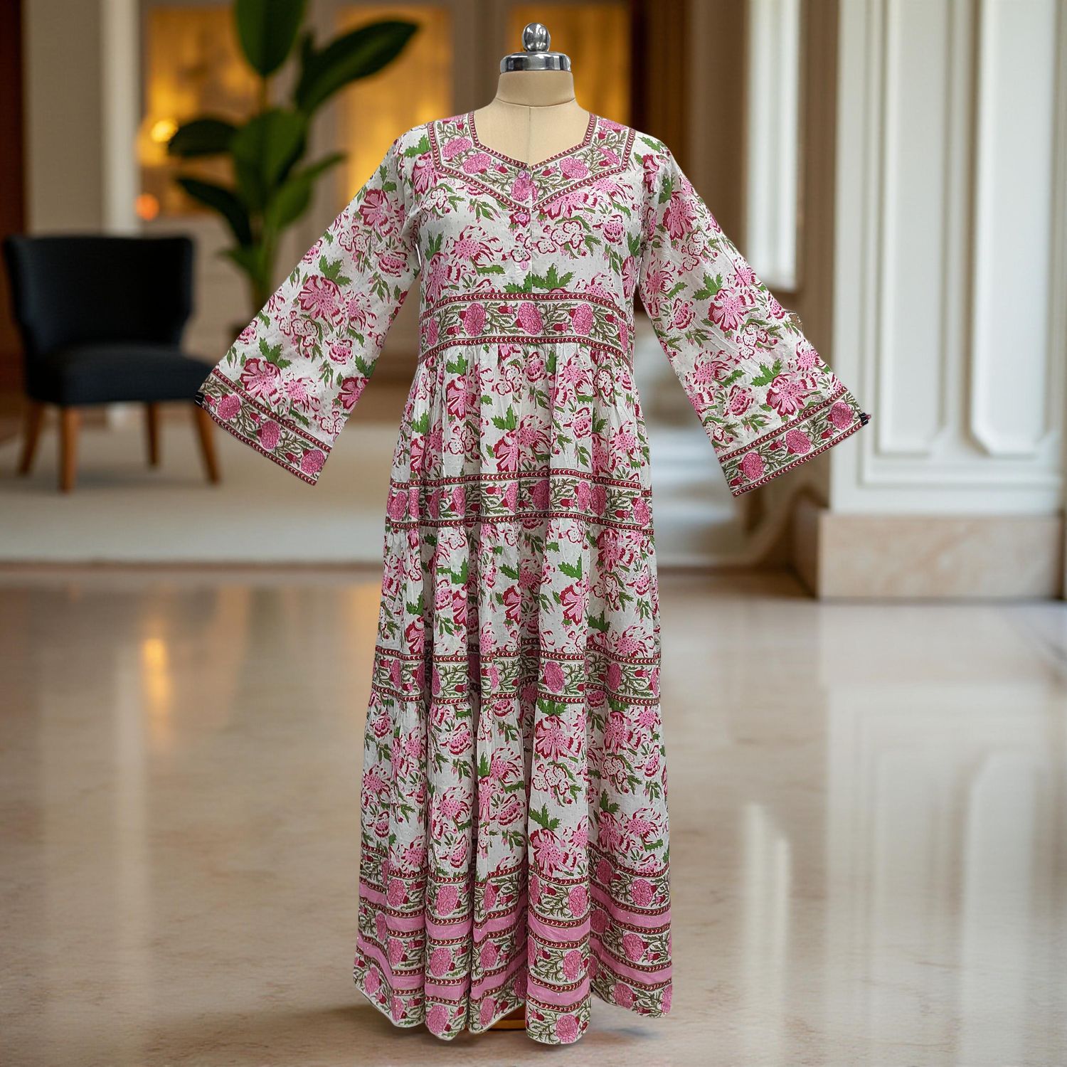 Cotton Jalabiya Dress Huda Crystal 07