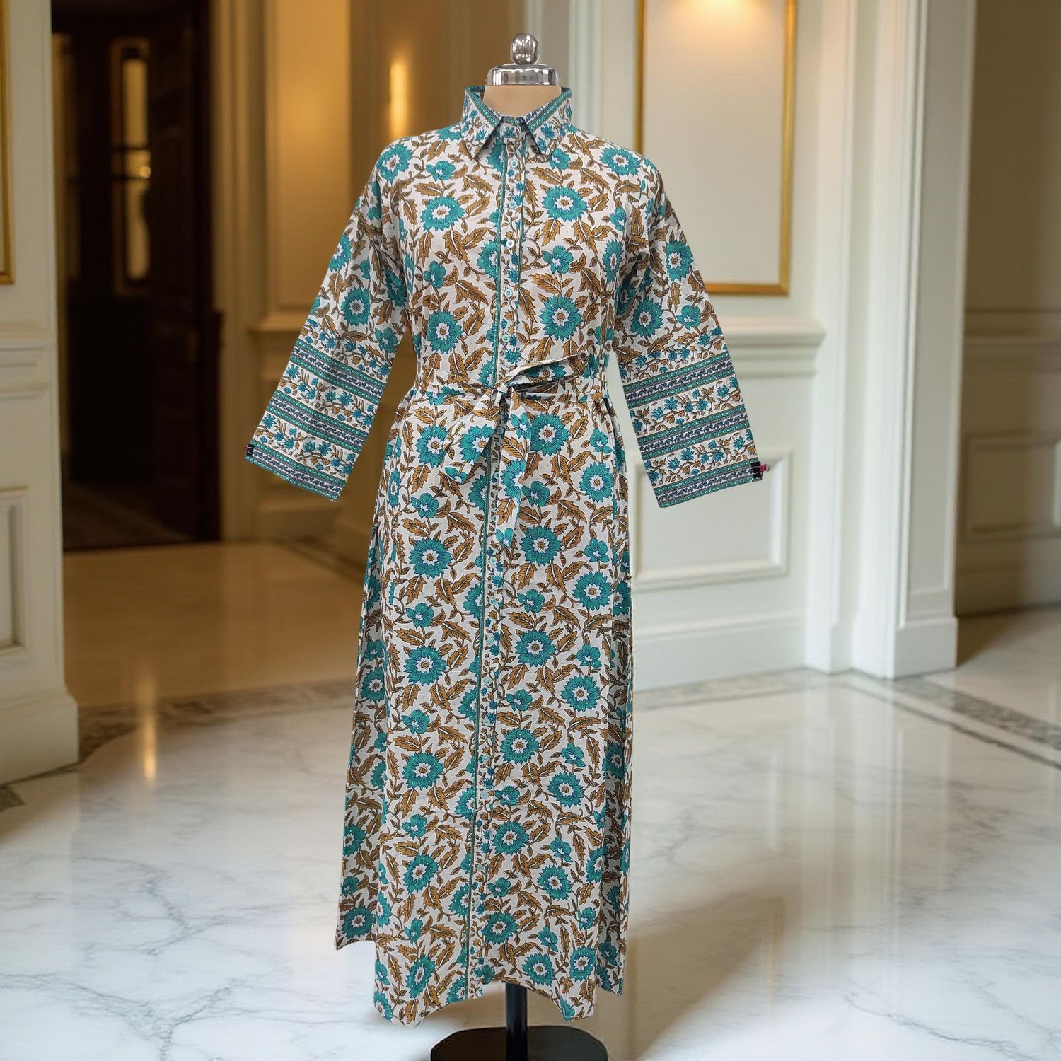 Cotton Jalabiya Dress Tansy Crystal 10