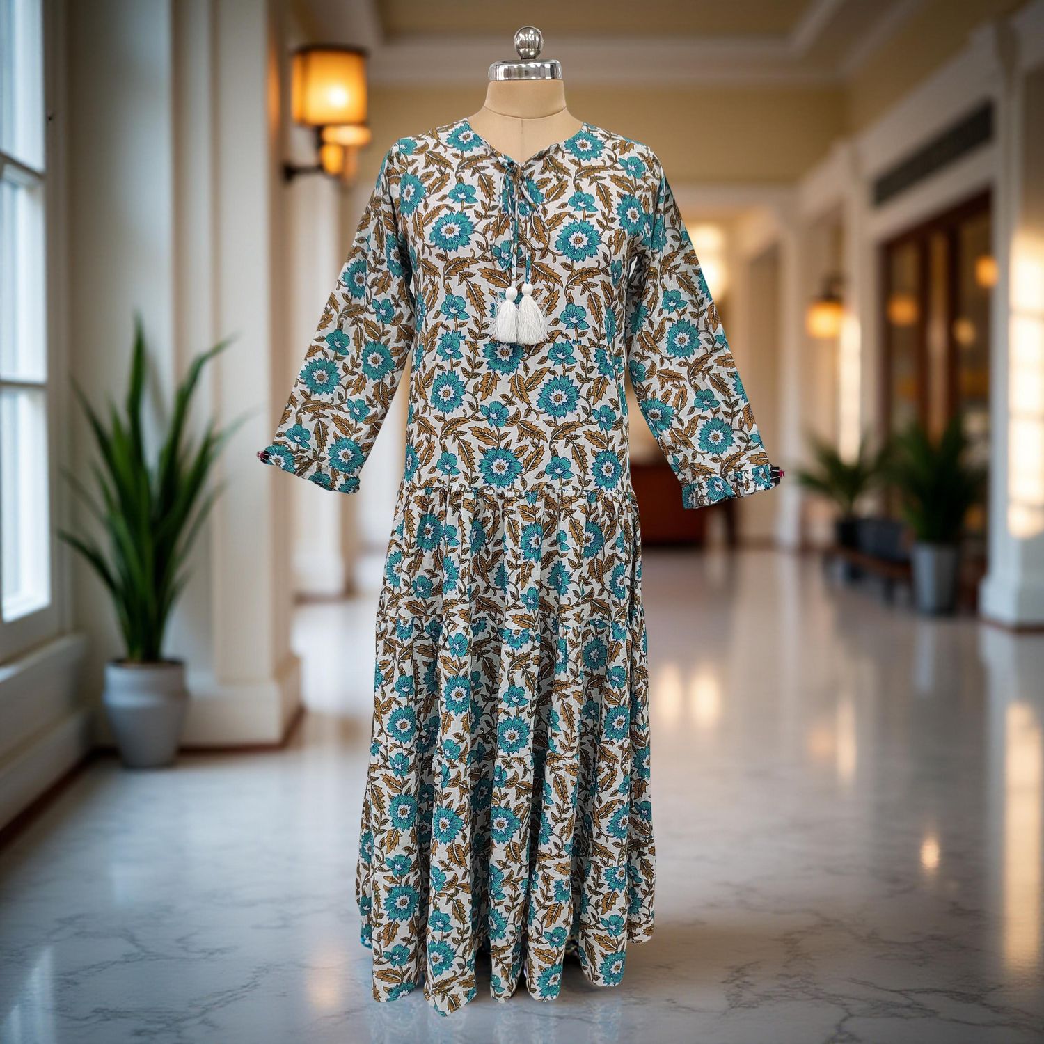 Cotton Jalabiya Dress Razia Crystal 02
