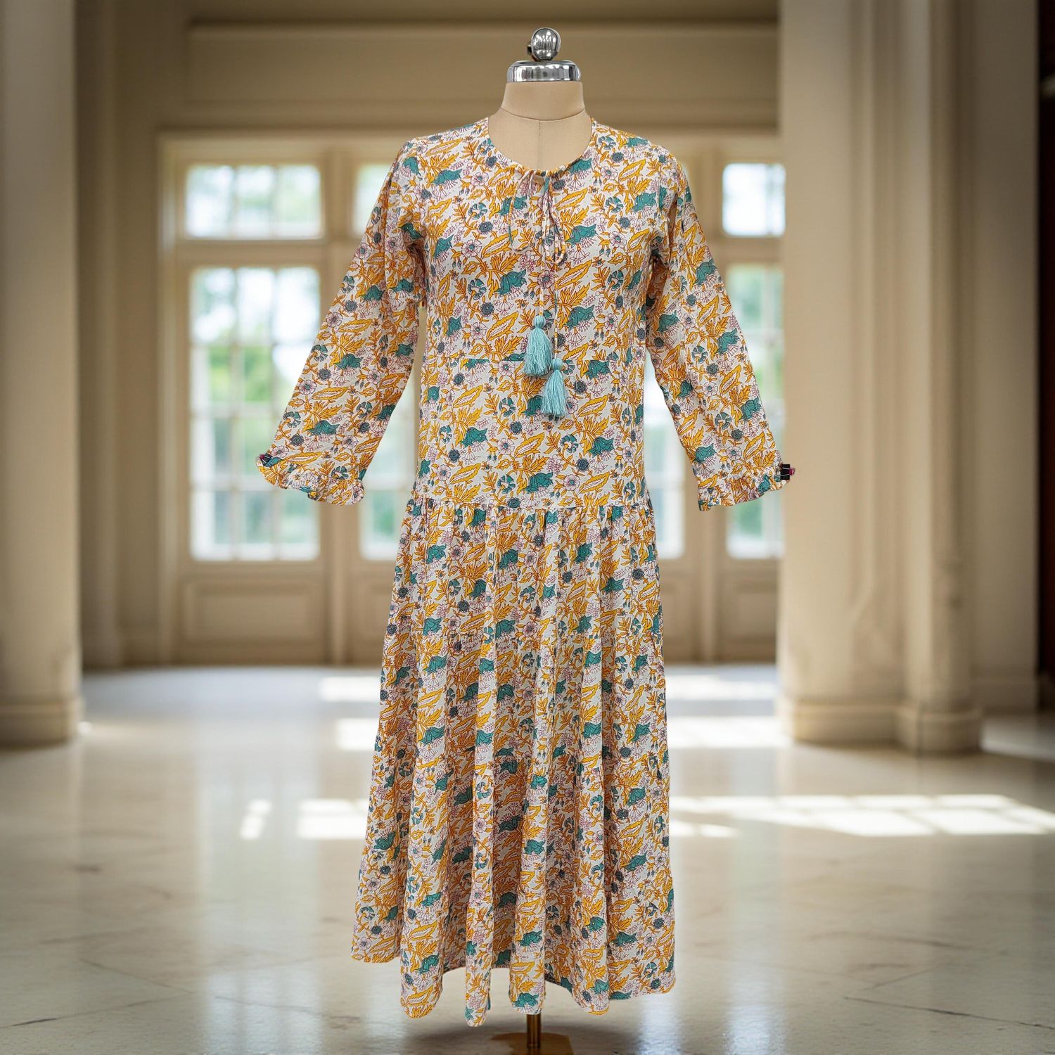 Cotton Jalabiya Dress Razia Crystal 01