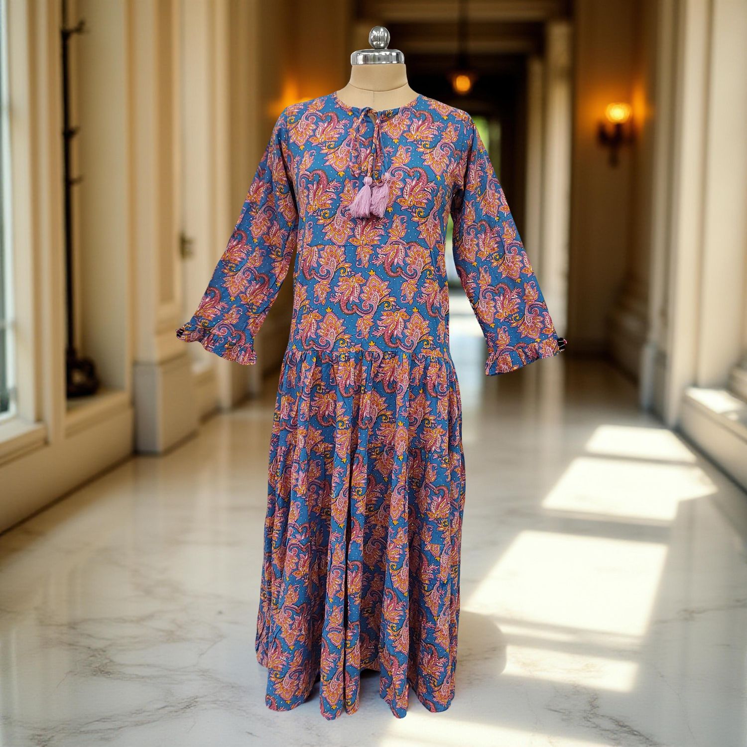 Cotton Jalabiya Dress Razia Crystal 03