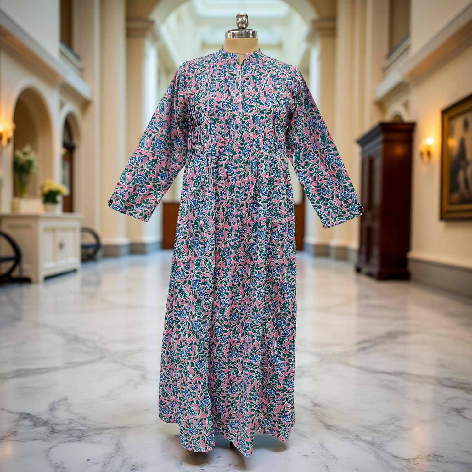 Cotton Jalabiya Double Closh Dress Afra Crystal 03