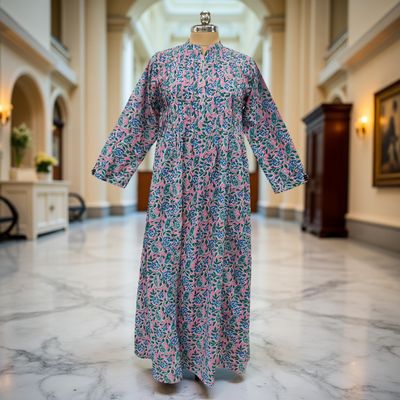 Cotton Jalabiya Double Closh Dress Afra Crystal 03