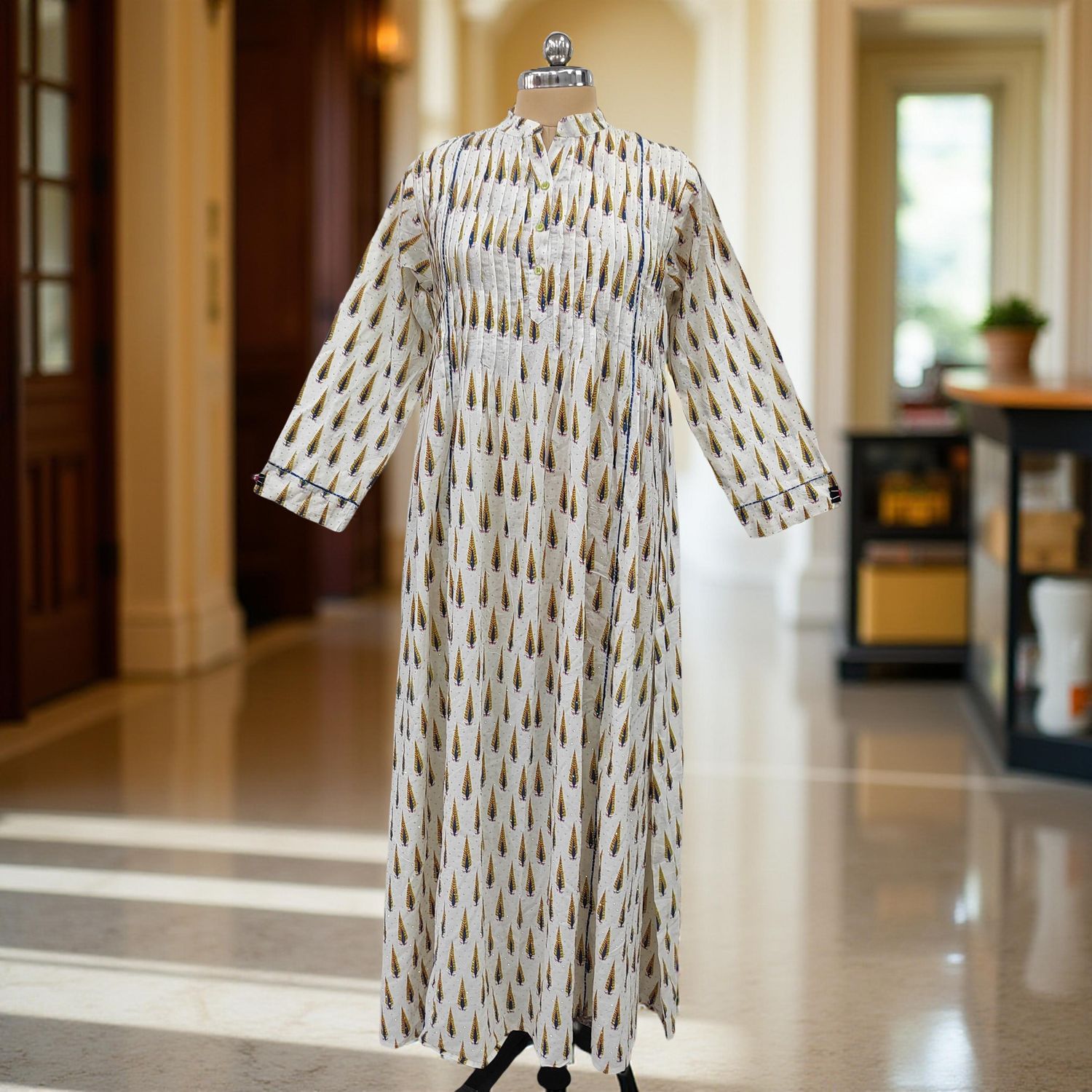 Cotton Jalabiya Double Closh Dress Afra Crystal 05