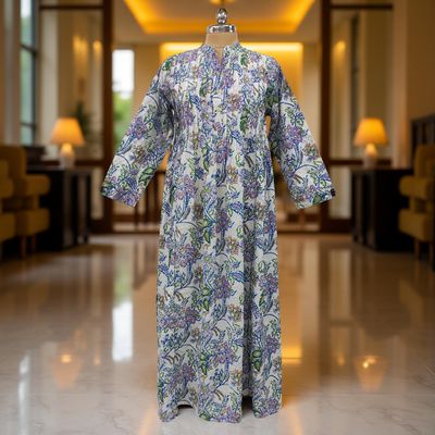 Cotton Jalabiya Double Closh Dress Afra Crystal 04